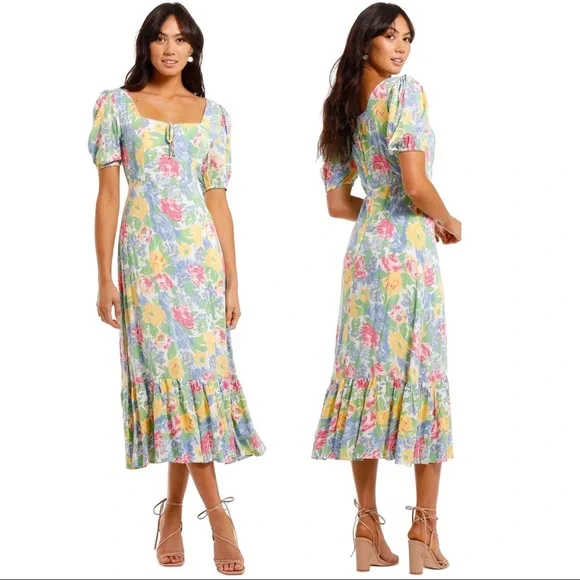 Faithfull The Brand Gabriela midi dress - NEW - Picture 1 of 10